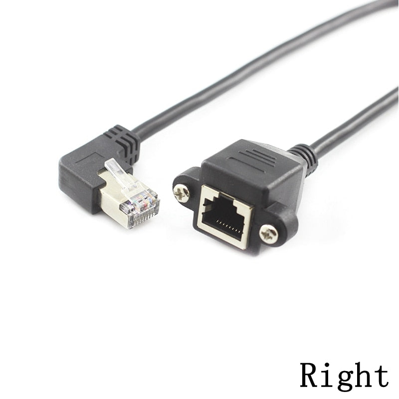 8Pin RJ45 Cable Male to Female Screw Panel Mount Ethernet LAN Network