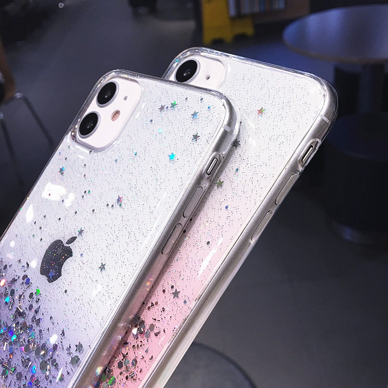 Clear Glitter Phone Case For iPhone