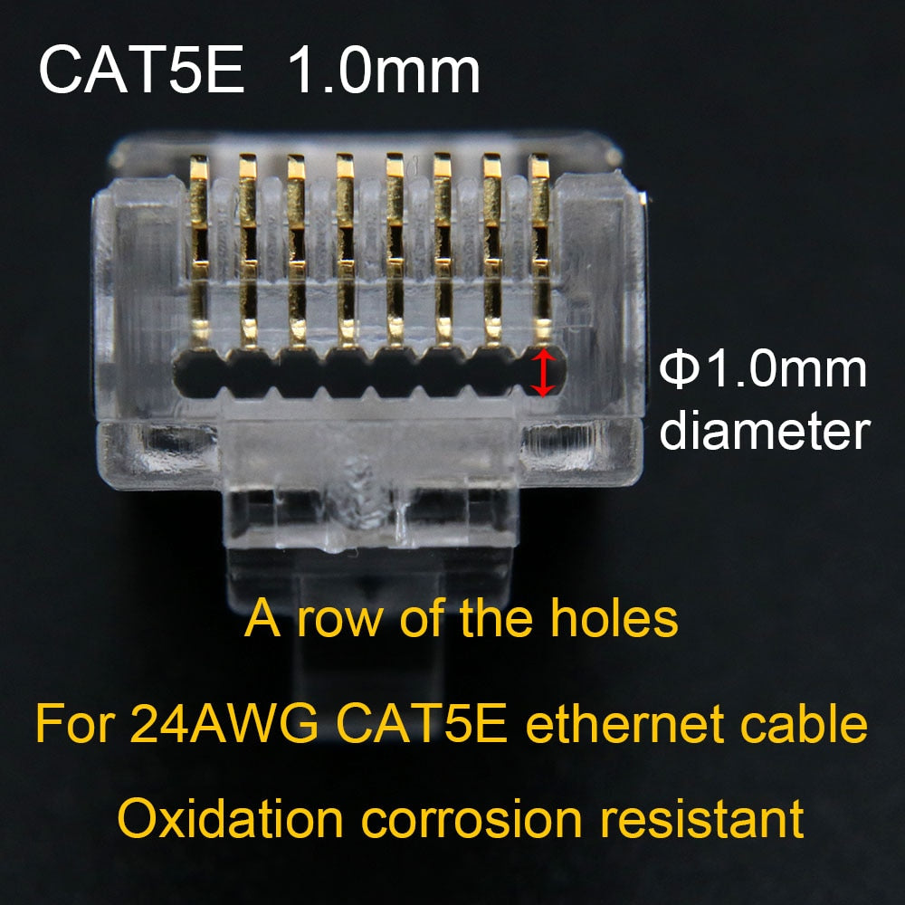 xintylink rj45 connector cat6 cat5e 50U/6U ethernet cable plug utp 8P8C rj 45 cat 6 network lan jack cat5 internet high quality