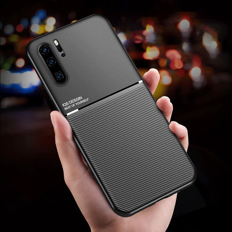 Luxury Texture Slim Matte Leather Phone Case For Huawei