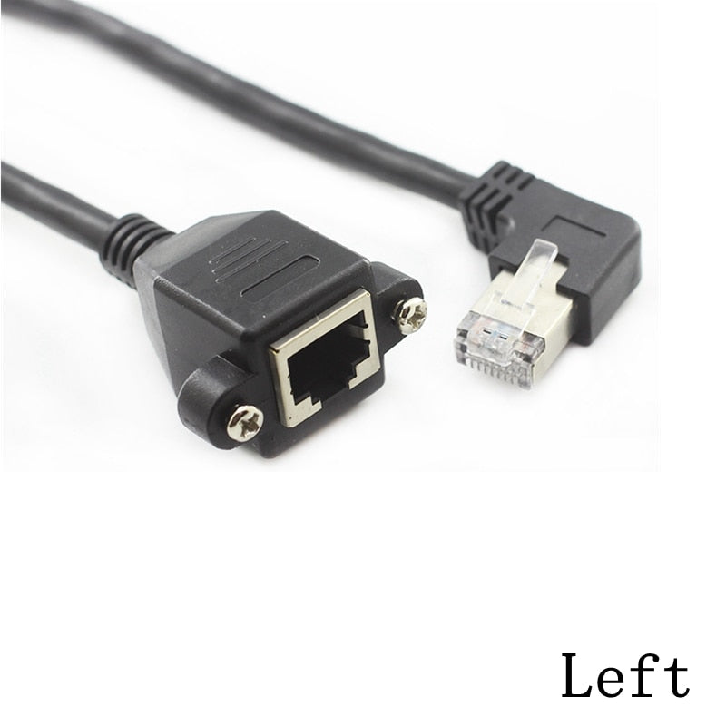 8Pin RJ45 Cable Male to Female Screw Panel Mount Ethernet LAN Network