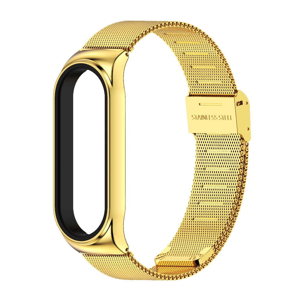 Strap for Mi Band 5 6 7 8 Metal Milanese Bracelet On Mi Band 4 Wristband Stainless Steel Mi Band 3 Strap For Xiaomi Miband 5 4 8