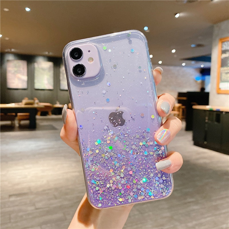 Clear Glitter Phone Case For iPhone