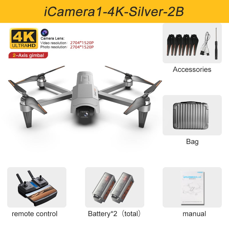 2022 New GOD GPS Drone 4K HD Camera gps 5G Wifi Anti-Shake