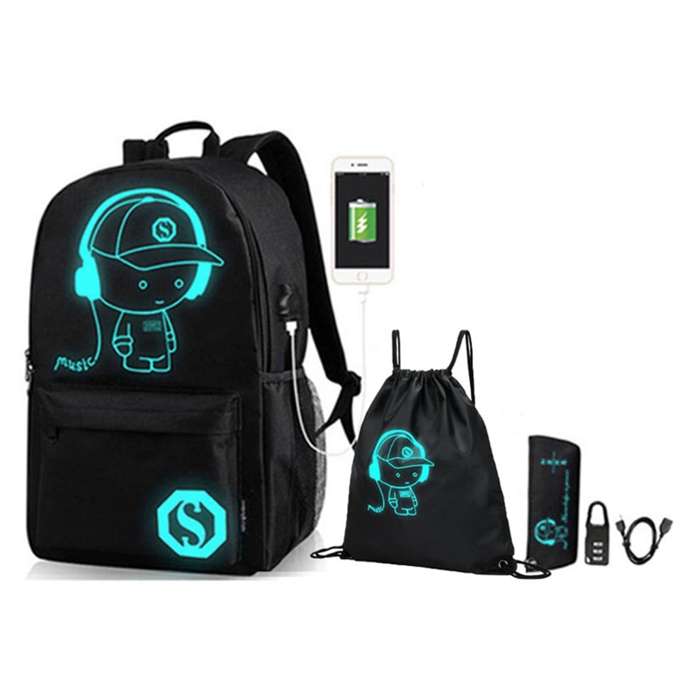 New School Backpack for Boy Girls Anime Cartoon