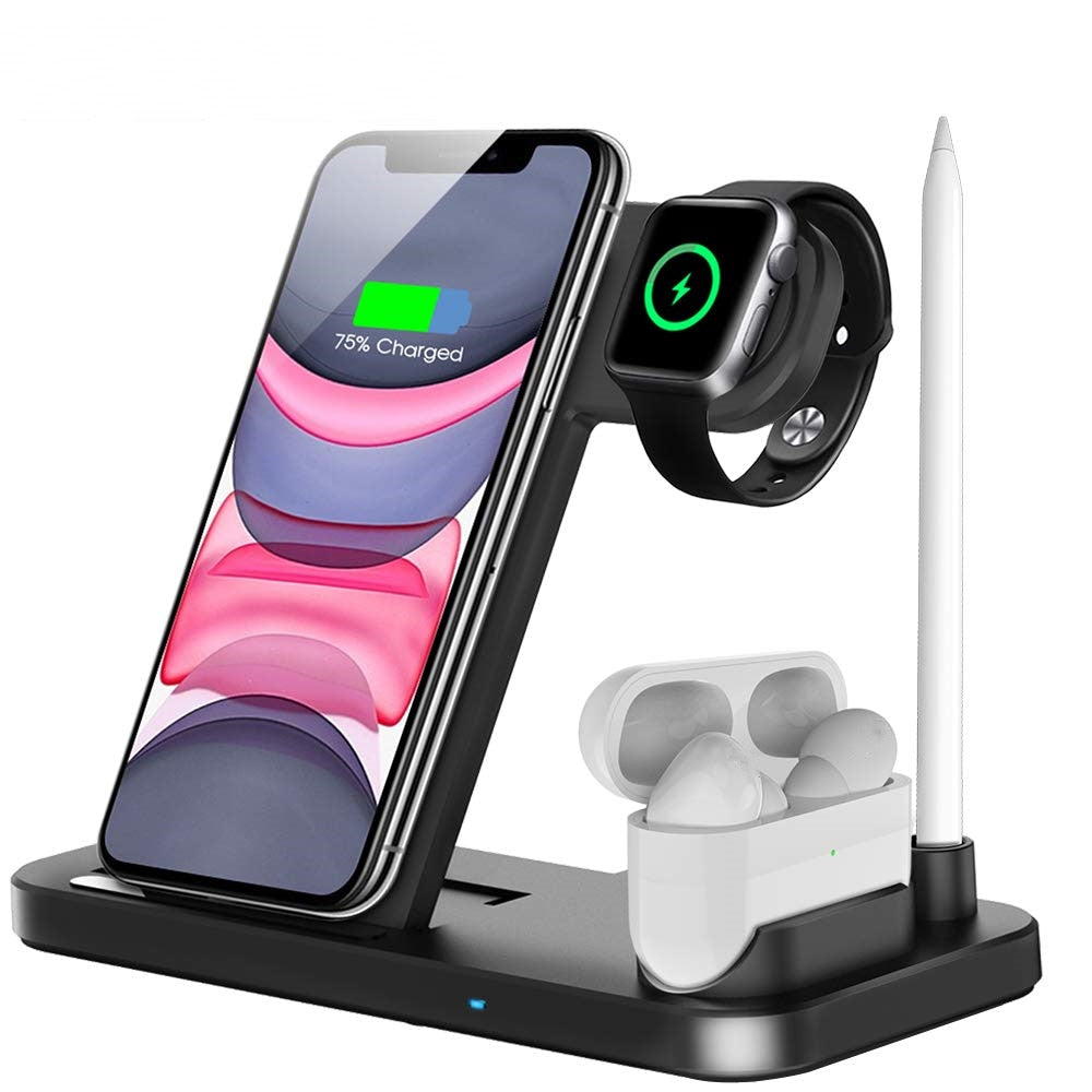 15W Fast Wireless Charger Stand For iPhone\Apple Watch 4 \Airpods Pro