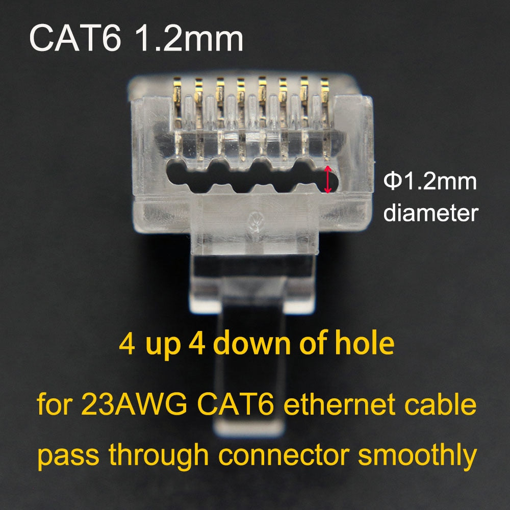 xintylink rj45 connector cat6 cat5e 50U/6U ethernet cable plug utp 8P8C rj 45 cat 6 network lan jack cat5 internet high quality