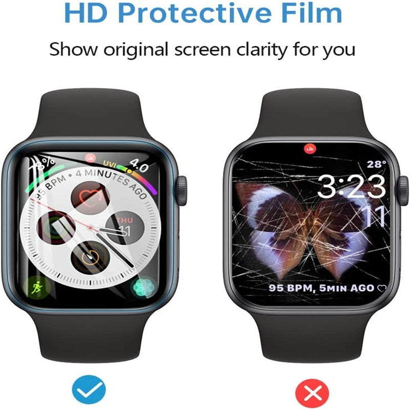 Screen Protector Clear Full Protective Film for Apple Watch