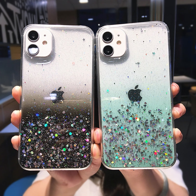 Clear Glitter Phone Case For iPhone