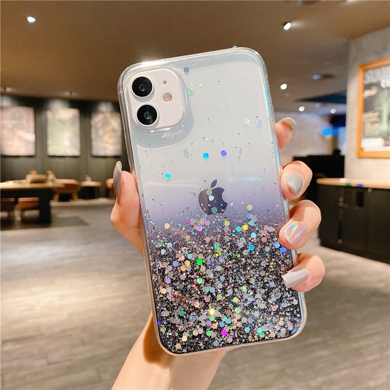 Clear Glitter Phone Case For iPhone