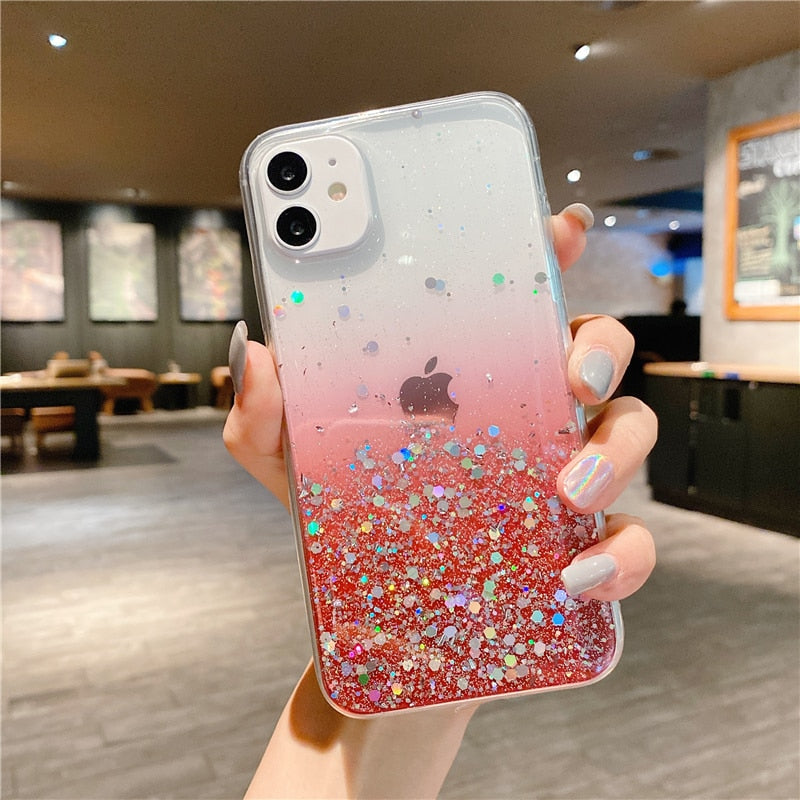 Clear Glitter Phone Case For iPhone