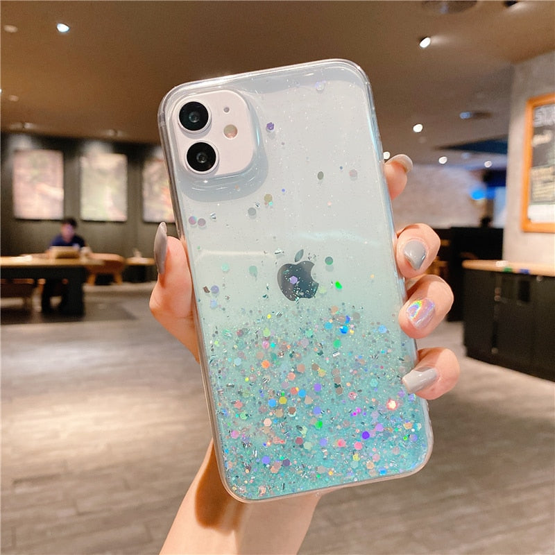 Clear Glitter Phone Case For iPhone