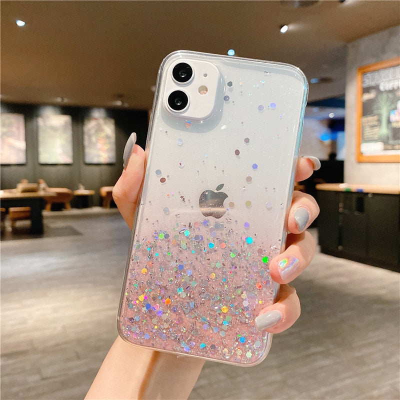 Clear Glitter Phone Case For iPhone