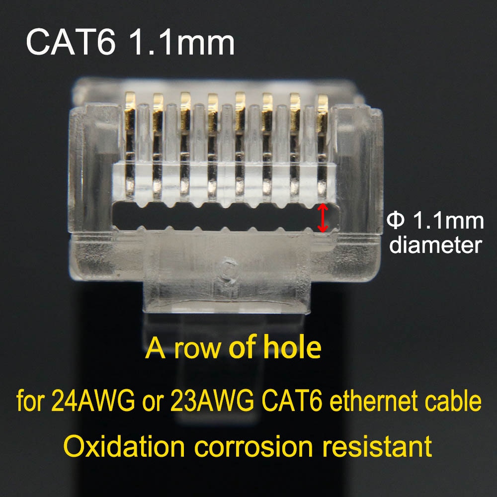 xintylink rj45 connector cat6 cat5e 50U/6U ethernet cable plug utp 8P8C rj 45 cat 6 network lan jack cat5 internet high quality