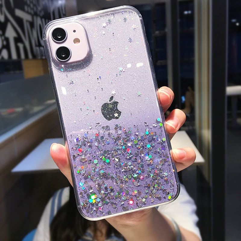 Clear Glitter Phone Case For iPhone