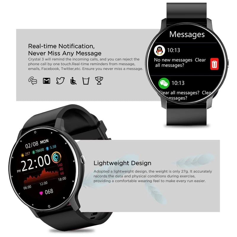 New Smart Watch Men Full Touch  Sport Fitness