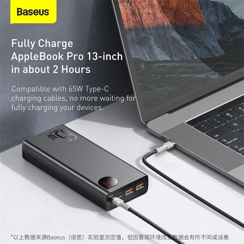 Baseus PD 65W Power Bank 30000mAh Fast Charging