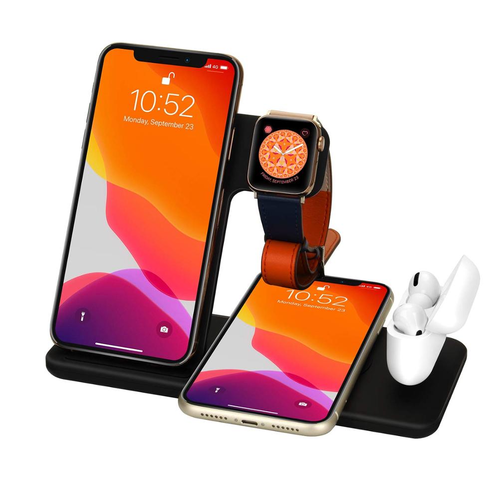 15W Fast Wireless Charger Stand For iPhone\Apple Watch 4 \Airpods Pro