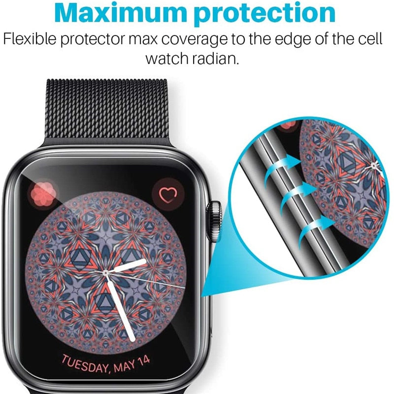 Screen Protector Clear Full Protective Film for Apple Watch