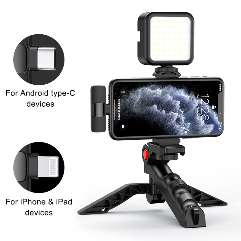 MAMEN Vlogging Kit Equipment Phone Tripod