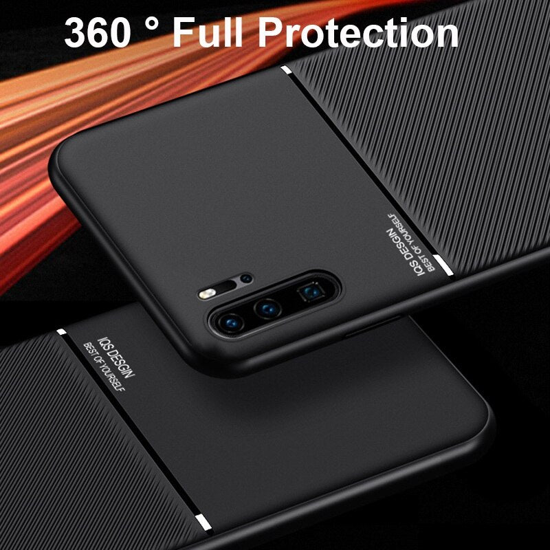 Luxury Texture Slim Matte Leather Phone Case For Huawei