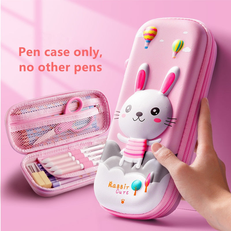 3D Unicorn EVA cute pencil box School student