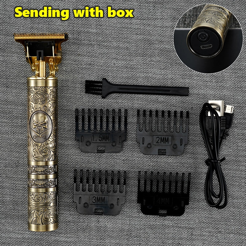 Vintage T9 Electric Hair Clipper Hair Cutting Machine Professional Men's Electric Shaver Rechargeable Barber trimmer for men USB