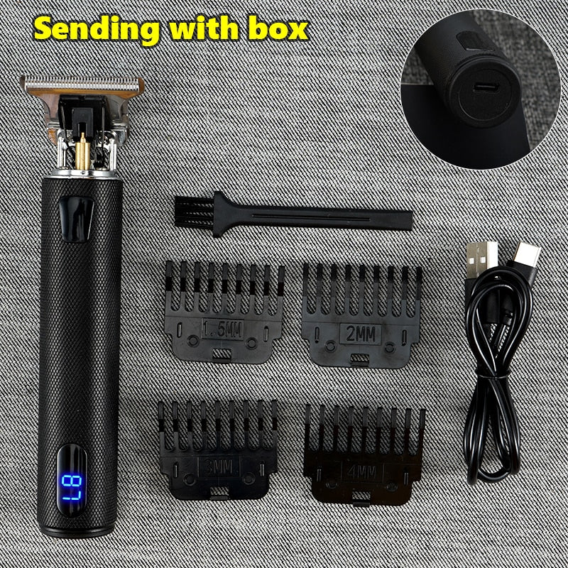 Vintage T9 Electric Hair Clipper Hair Cutting Machine Professional Men's Electric Shaver Rechargeable Barber trimmer for men USB