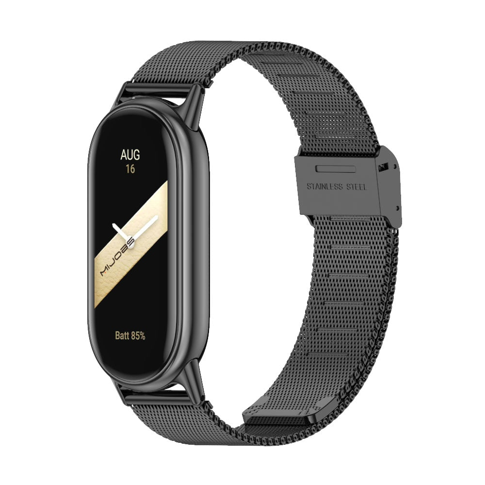 Strap for Mi Band 5 6 7 8 Metal Milanese Bracelet On Mi Band 4 Wristband Stainless Steel Mi Band 3 Strap For Xiaomi Miband 5 4 8