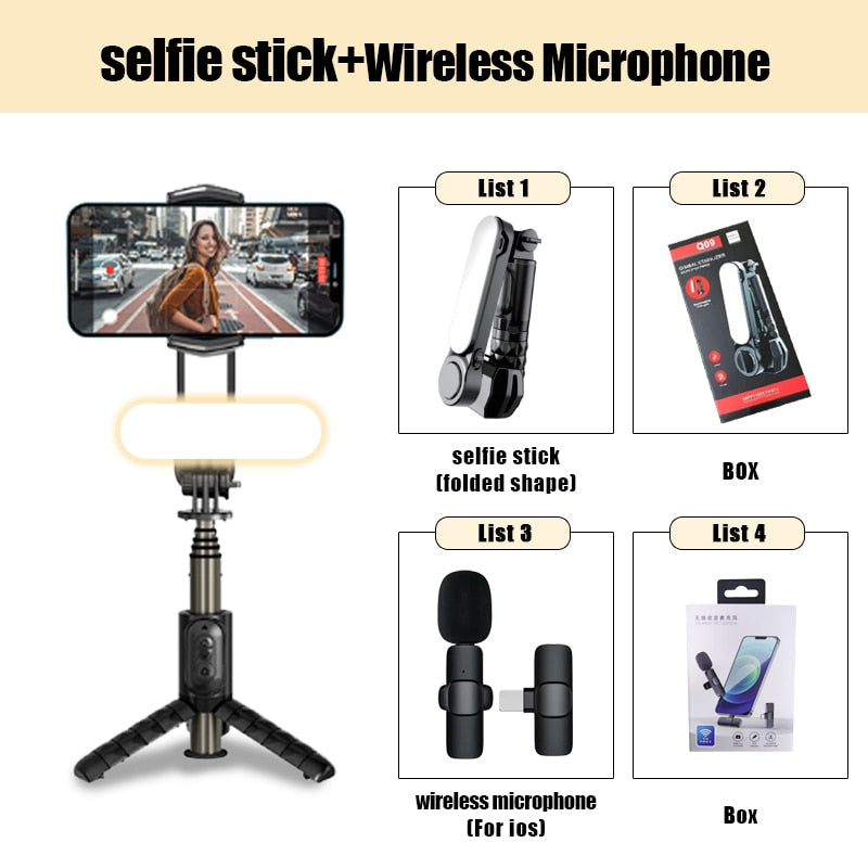 Selfie Stick Tripod Handheld Gimbal Stabilizer