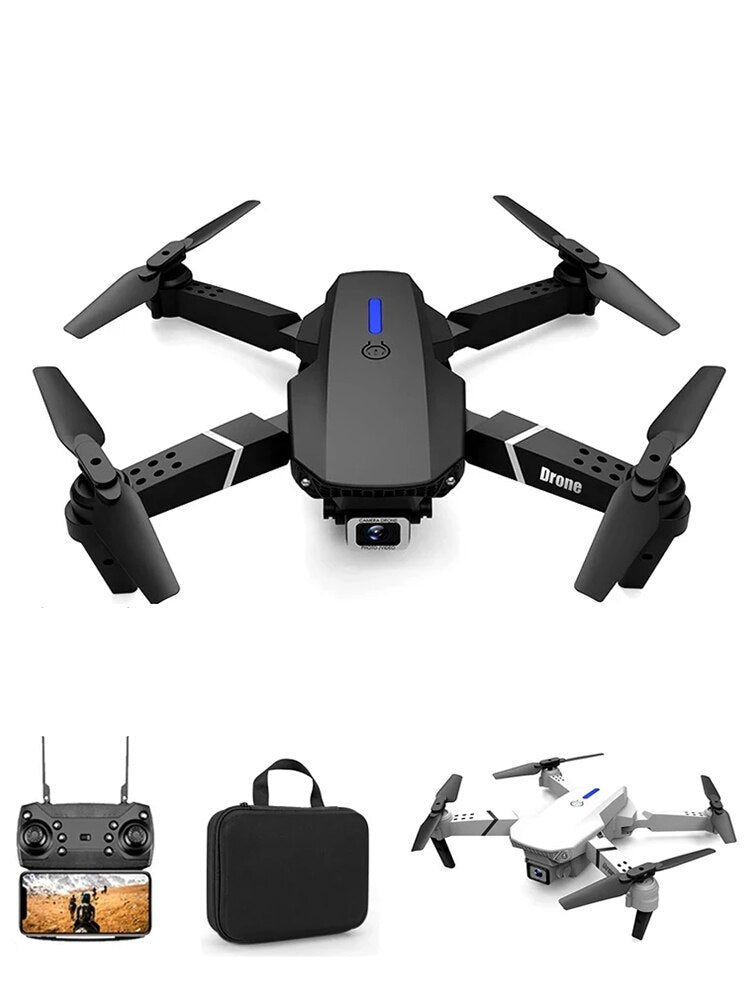 2022 E88Pro RC Drone 4K Professinal With 1080P Wide Angle HD Camera Foldable RC Helicopter WIFI FPV Height Hold Gift Toy