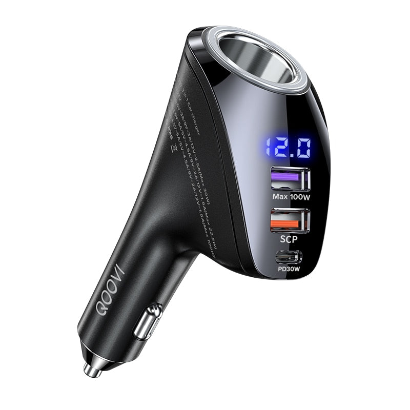 QOOVI 150W Car Charger Usb Type C Super Fast Charging