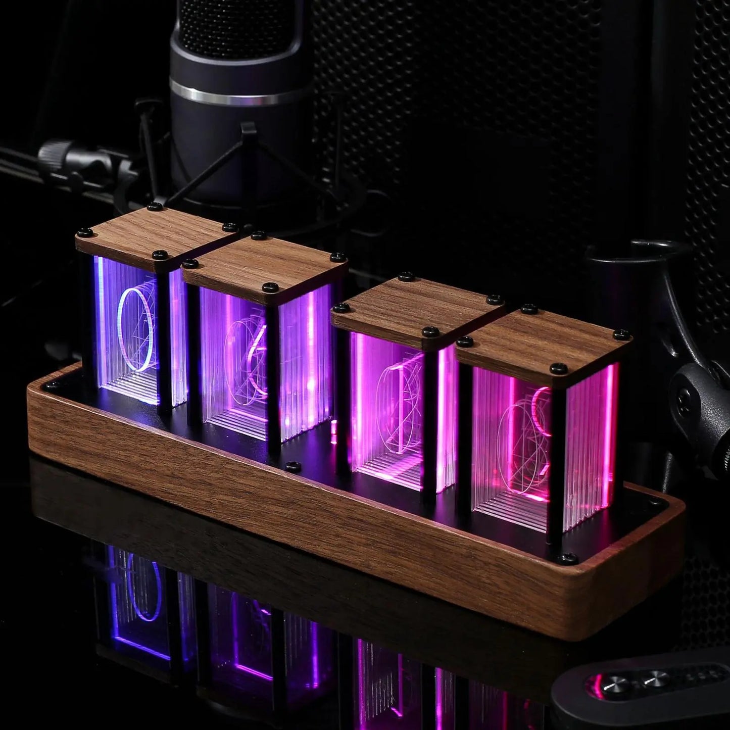 Nixie Tube Clock Colorful LED Digital table Clock