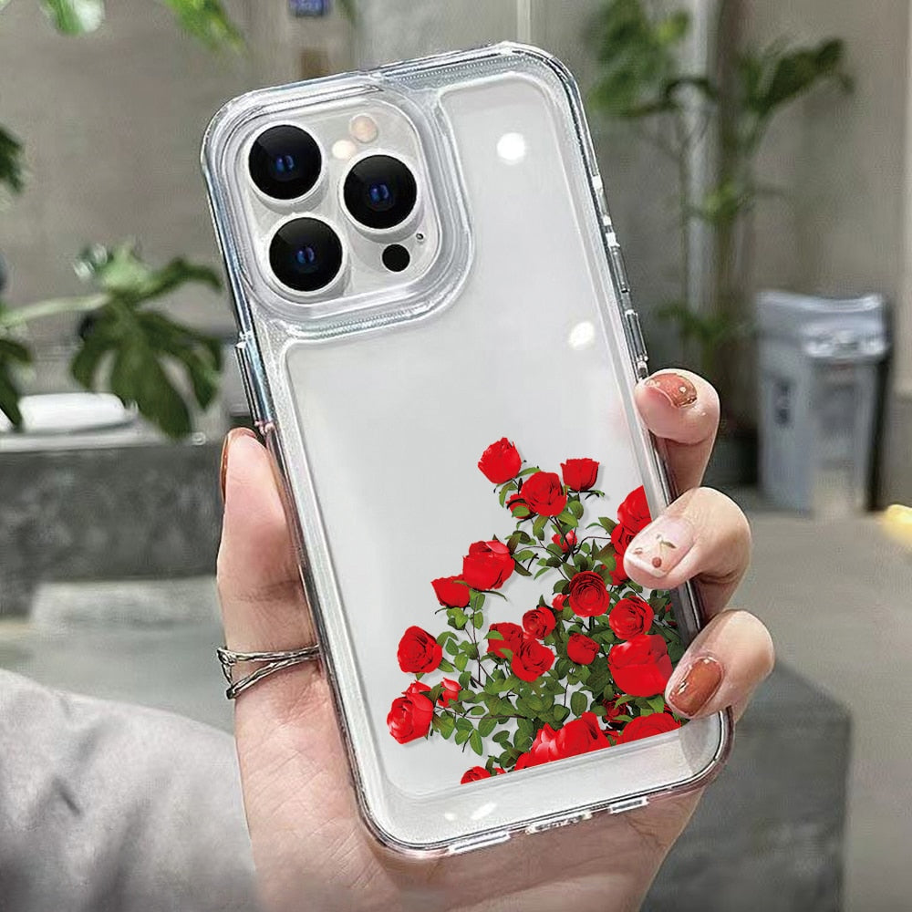 For iPhone 13+14 Cases Flower