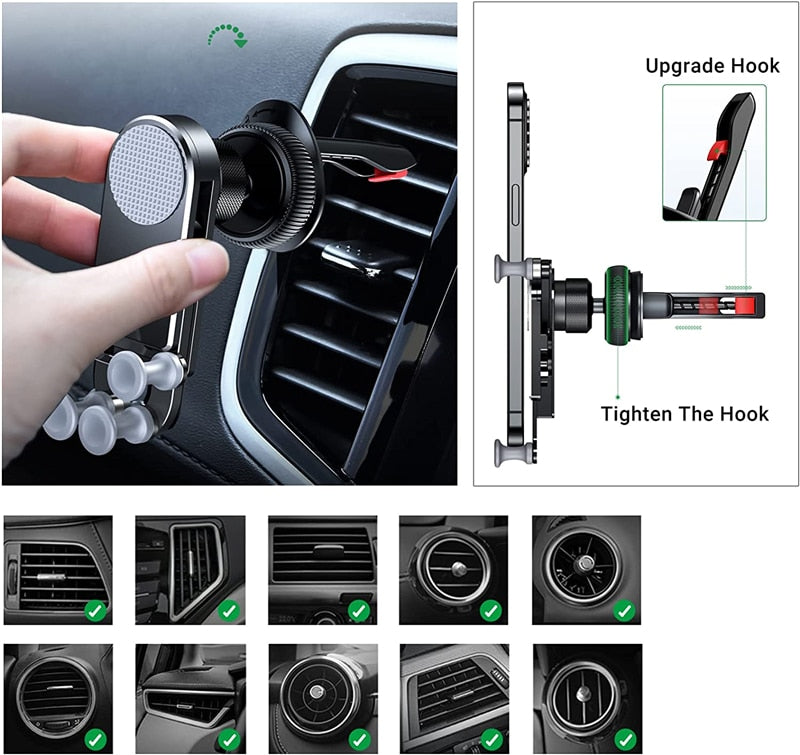 Auto Gravity Metal Car Air Vent Phone Holder