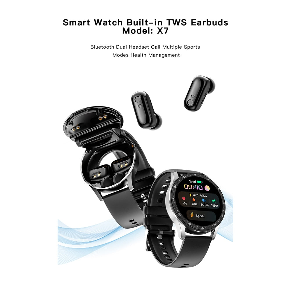 Headset Smart Watch TWS 2 in 1