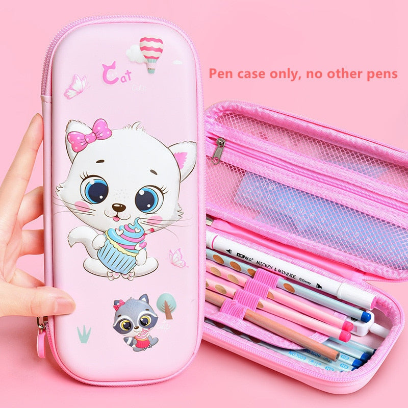 3D Unicorn EVA cute pencil box School student