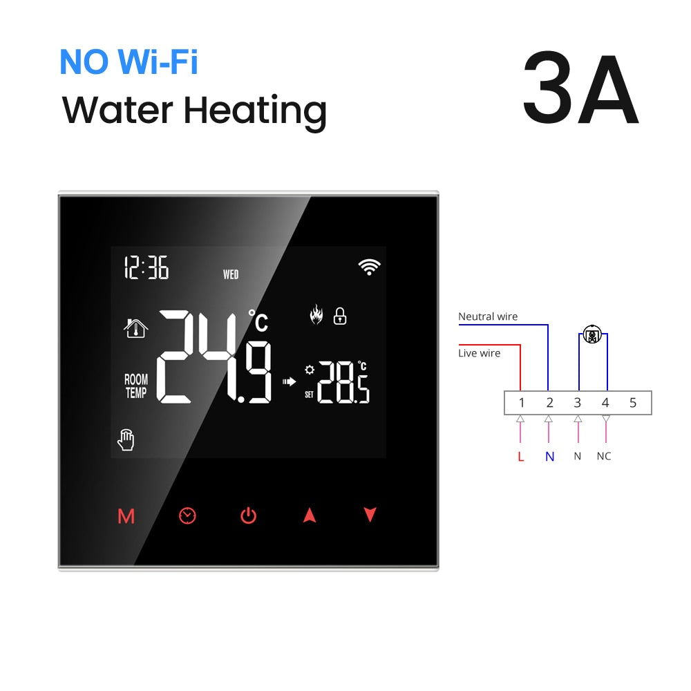 WiFi Smart Thermostat, Electric Floor Heating Water/Gas Boiler Temperature Remote Controller for Google Home