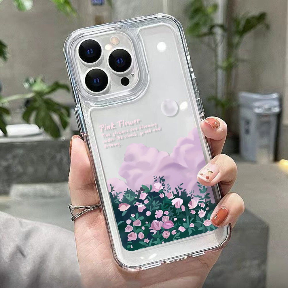 For iPhone 13+14 Cases Flower