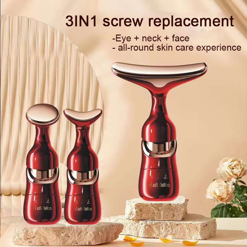 3in1 Face Neck Eye Massager instrument Electric lifting Microcurrent Skin Rejuvenation Anti Aging Tightening Beauty Device