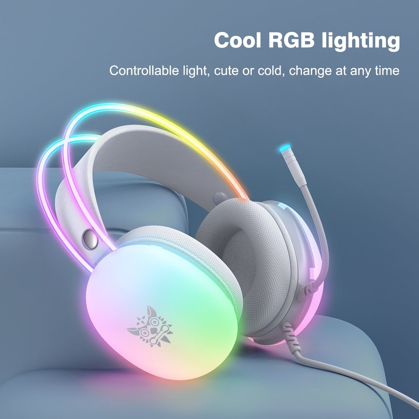 Full RGB PC Gaming Headphones with RGB Lights FOR GAMMER KOL