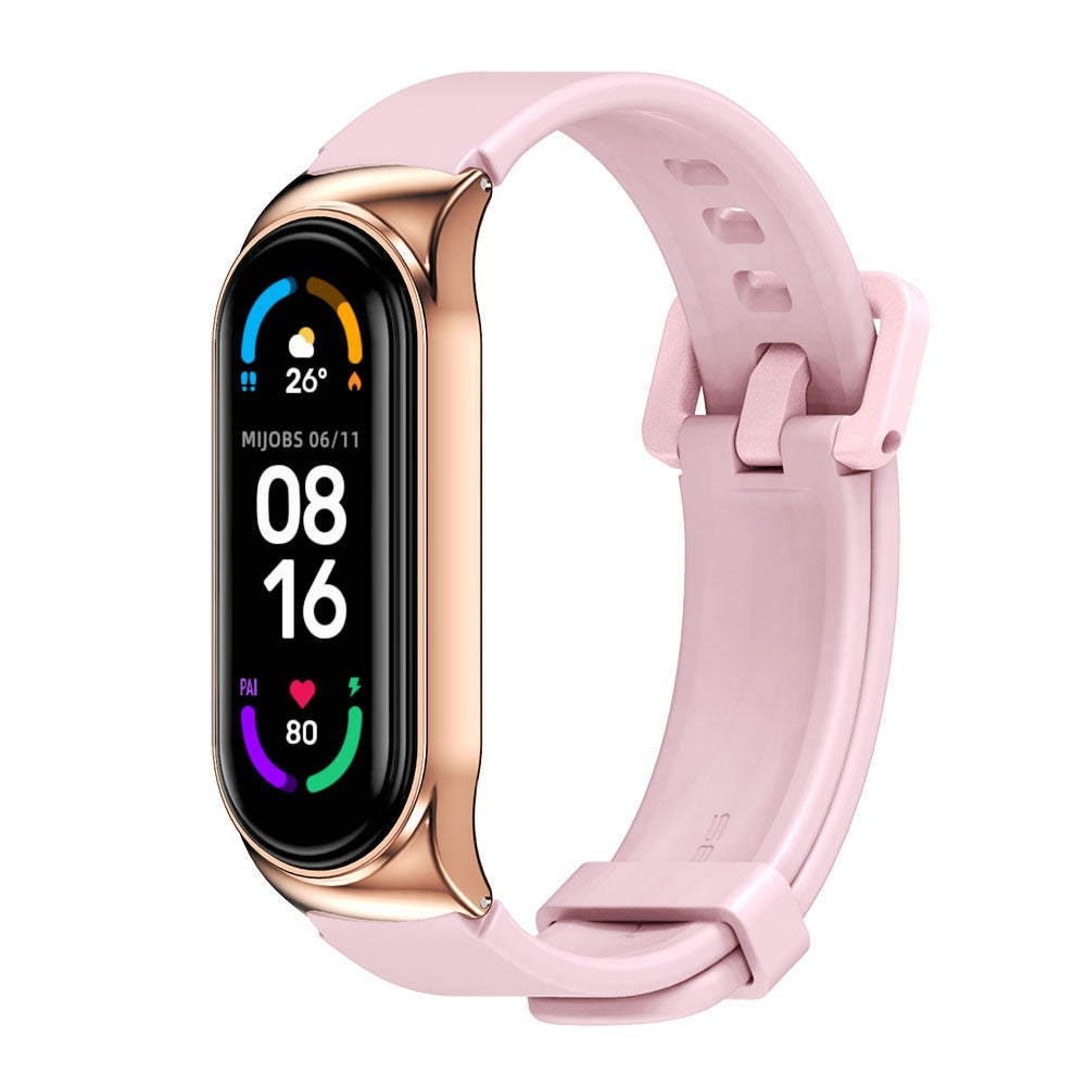 Strap for Mi Band 5 6 7 8 Metal Milanese Bracelet On Mi Band 4 Wristband Stainless Steel Mi Band 3 Strap For Xiaomi Miband 5 4 8