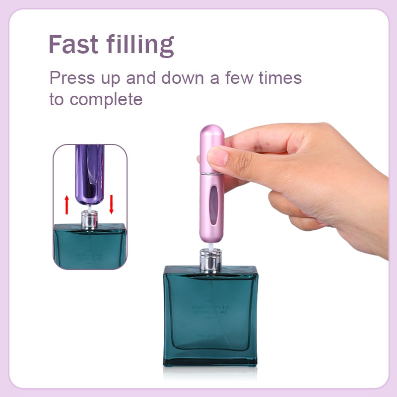 5/8ml Portable Mini Refillable Perfume Atomizer Aluminum Perfume