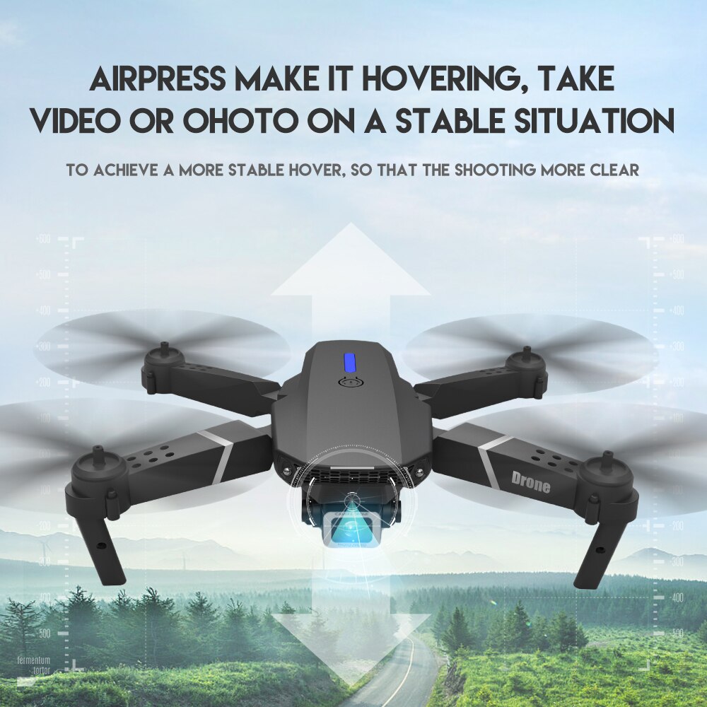 2022 E88Pro RC Drone 4K Professinal With 1080P Wide Angle HD Camera Foldable RC Helicopter WIFI FPV Height Hold Gift Toy