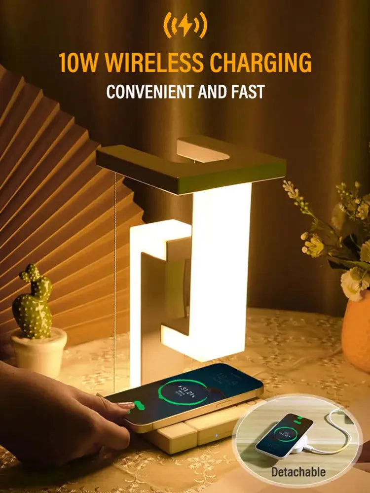 LED Night Lamp Creativity Physics Balance Suspension Table Desk