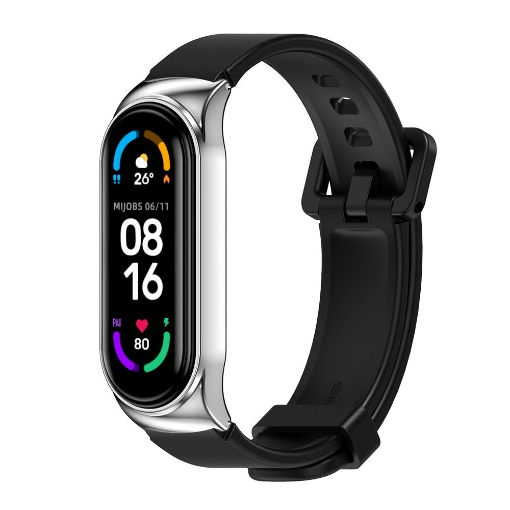 Strap for Mi Band 5 6 7 8 Metal Milanese Bracelet On Mi Band 4 Wristband Stainless Steel Mi Band 3 Strap For Xiaomi Miband 5 4 8