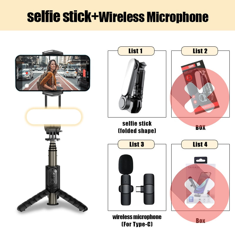 Selfie Stick Tripod Handheld Gimbal Stabilizer