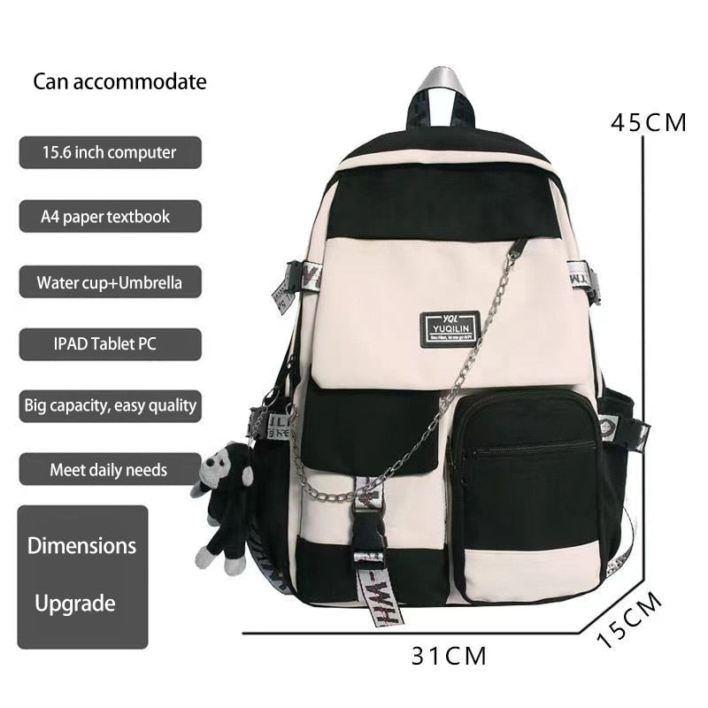 schoolbag student backpack large capacity fashion