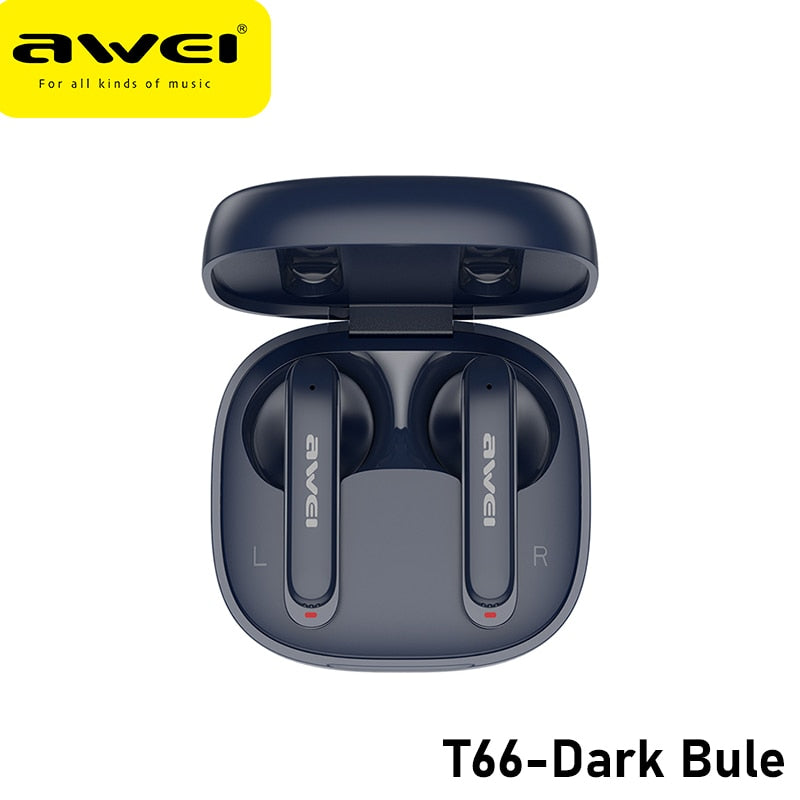 Awei T66 Earphone Bluetooth 5.3 Earbuds Stereo Sports