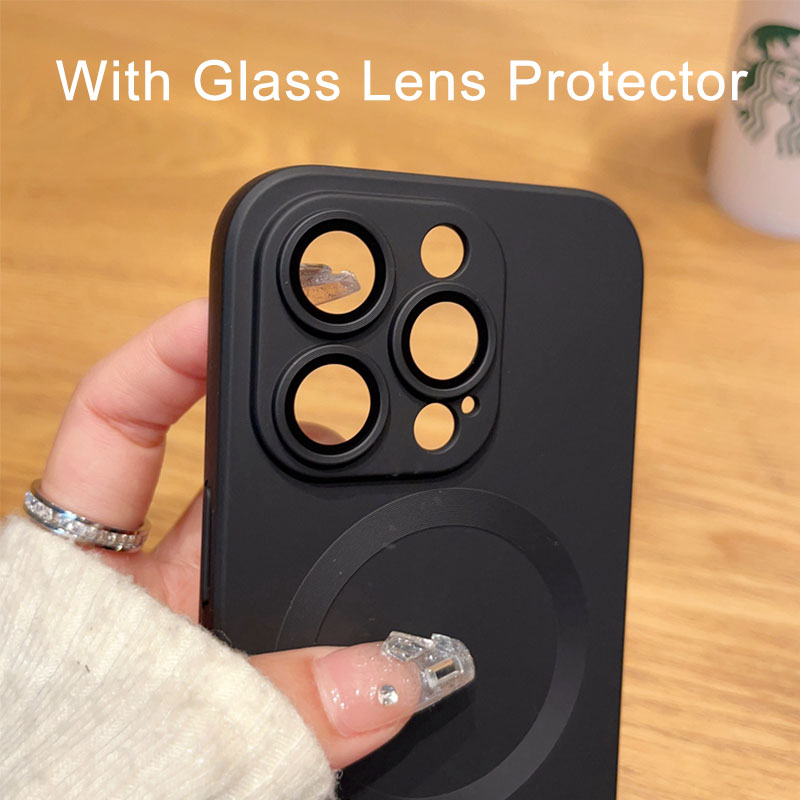 Luxury Glass Lens Protection Soft Silicone Case